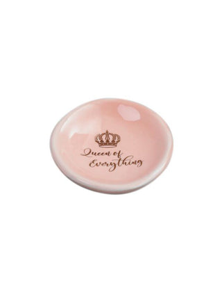 Pink Ceramic Queen of Everything Trinket Plate
