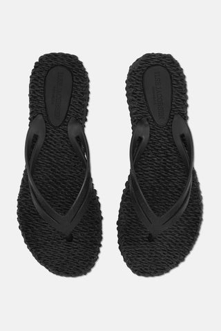 Cheerful 13 Flip Flop Platform Sole Black