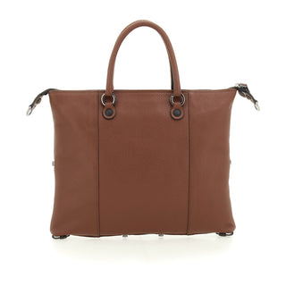 G3 +Md Bull Blk Leather Brown Shopper