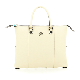 G3+ Md Bull Blk Leather Cream Bag