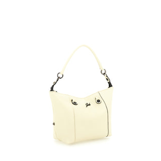 G3+ Md Bull Blk Leather Cream Bag