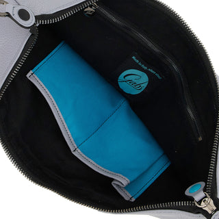 G3+ Md Bull Blk Leather Grey Bag