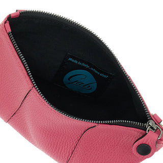 Beyonce S Bull Blk Leather D.pink Crossbody