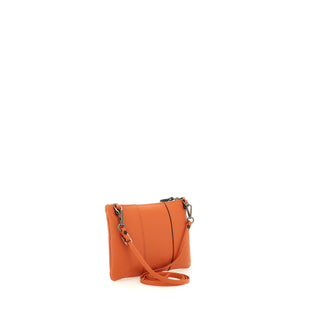 Beyonce S Bull Blk Leather Orange Crossbody