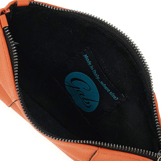 Beyonce S Bull Blk Leather Orange Crossbody