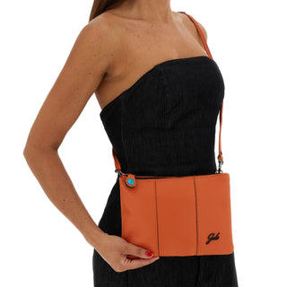 Beyonce S Bull Blk Leather Orange Crossbody