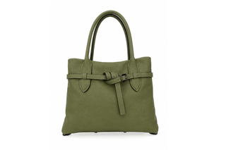 Beyonce Md Buckle Leather Green Bag