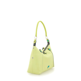 Thamara Md Leather Citron Ciber Lime Shopper