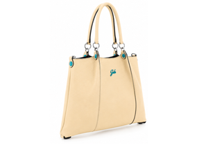 Soleil Md Bull Leather Nude Bag