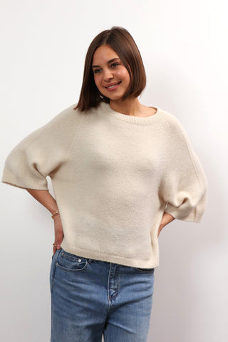 Anita 3/4 Length Slve Sweater Beige