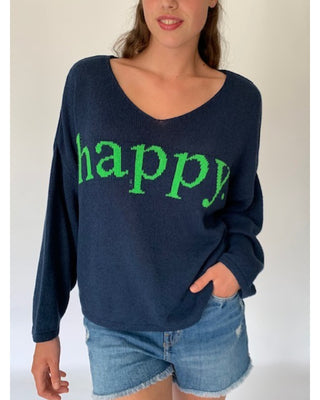 NW Happy Knits Navy/Green
