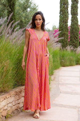 Iris Fuschia Maxi Dress