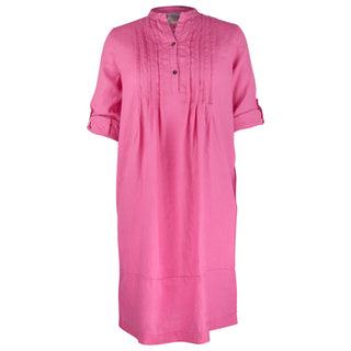 Anne Midi Dress Pink 100% Linen