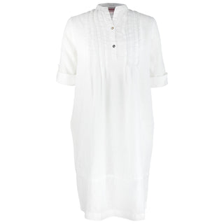 Anne Midi Dress White 100% Linen