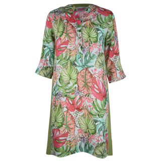 Ava Midi Dress Salut/Apple Panel 100% Linen