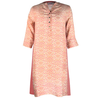 Ava Midi Dress Tiamo/Rose Panel 100% Linen