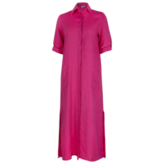 Sophie Maxi Dress Fuschia 100%Linen