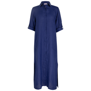 Sophie Maxi Dress Navy 100%Linen