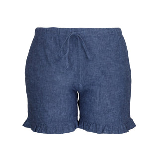 Wendy Ruffle Hem Lincot Denim Blu Short