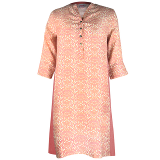 Ava Midi Dress Tiamo/Rose Panel 100% Linen