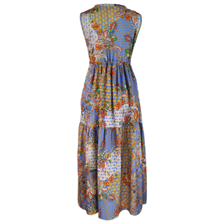 Charlotte Tiered Blu Multi Dress