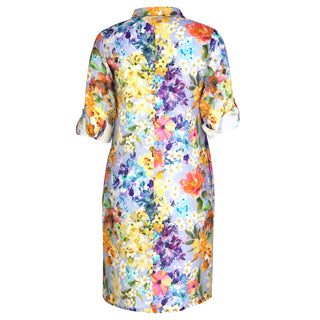 Mandy Cocoon Midi Dress Floral Lilac