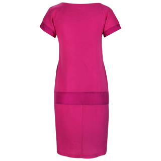 Poppy Cocoon Midi Dress Fuchsia