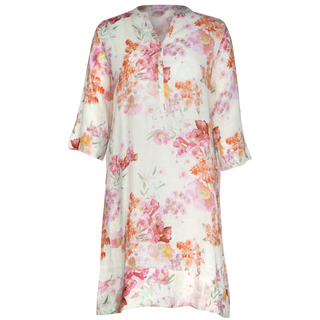 Olivia Midi Dress Bow 100% Linen