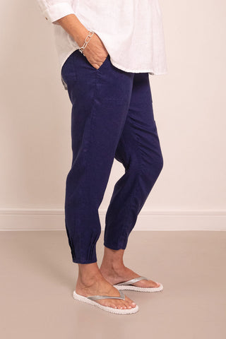 The Gerri Pants Indigo 100% Linen