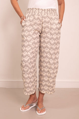 The Lotti Wideleg Pants Fleurs 100 Linen
