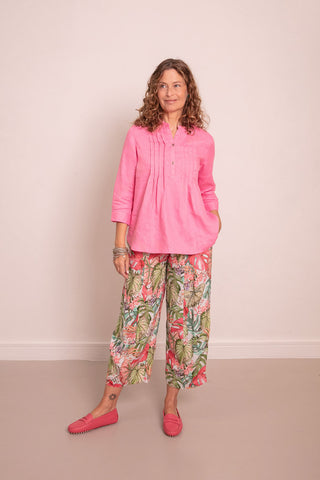 The Lotti Wideleg Pants Salut 100% Linen