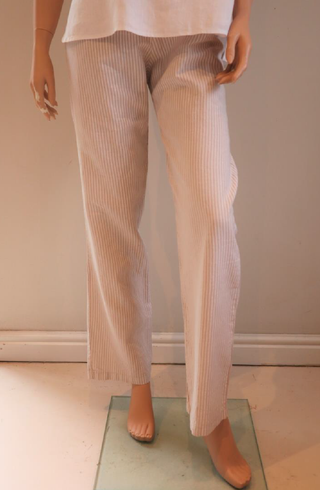 linen Sandy stripe pant