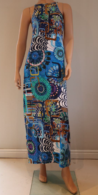 Sally printed long dress