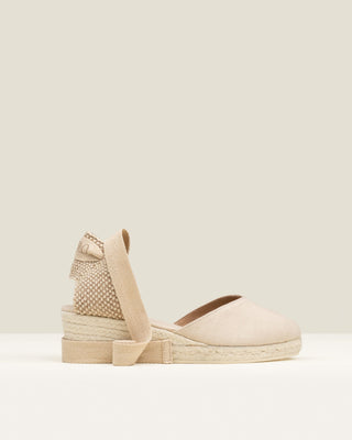Lina Low Wedge Espadrilles Sand
