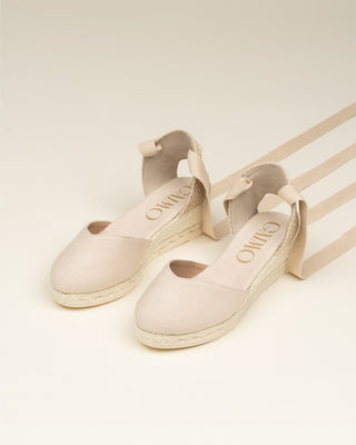 Lina Low Wedge Espadrilles Sand