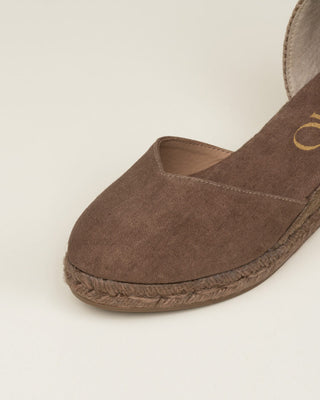 Lina Low Wedge Espadrilles Brown