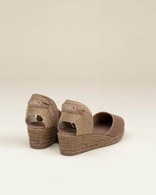 Lina Low Wedge Espadrilles Brown