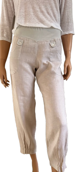 Lola Stone Linen Capri