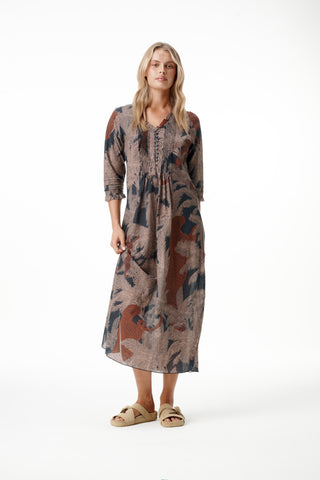 Palm Safari Lg Poppy Blk/Camel