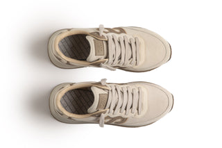 Master All Suede Trainer Snow White, Macchiato Milk.