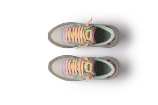 Master Gray, Lake Grn, Light Peach/Fuchsia.Sneaker