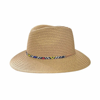 Shanga Bead Fedora Caremel 58cm