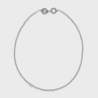 Essentials new Boho Necklace - Matt silver plated - 46 CM