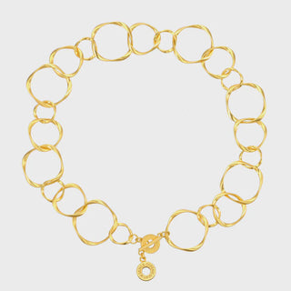Diva Short Necklace Matt Gold Plated 48CM