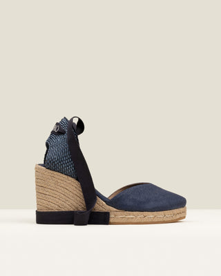 Nara Mid Wedge Espadrilles Navy