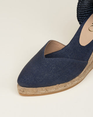Nara Mid Wedge Espadrilles Navy