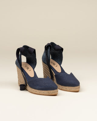 Nara Mid Wedge Espadrilles Navy