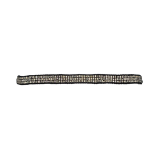 Solid Hematite SIlver Beaded Bracelet