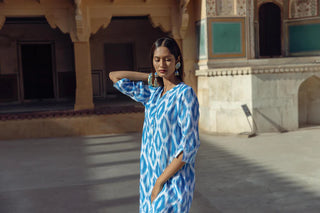 Ikat Blue Tunic Dress