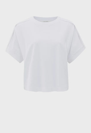 Pure Wht Jersey Top With Folded Detail